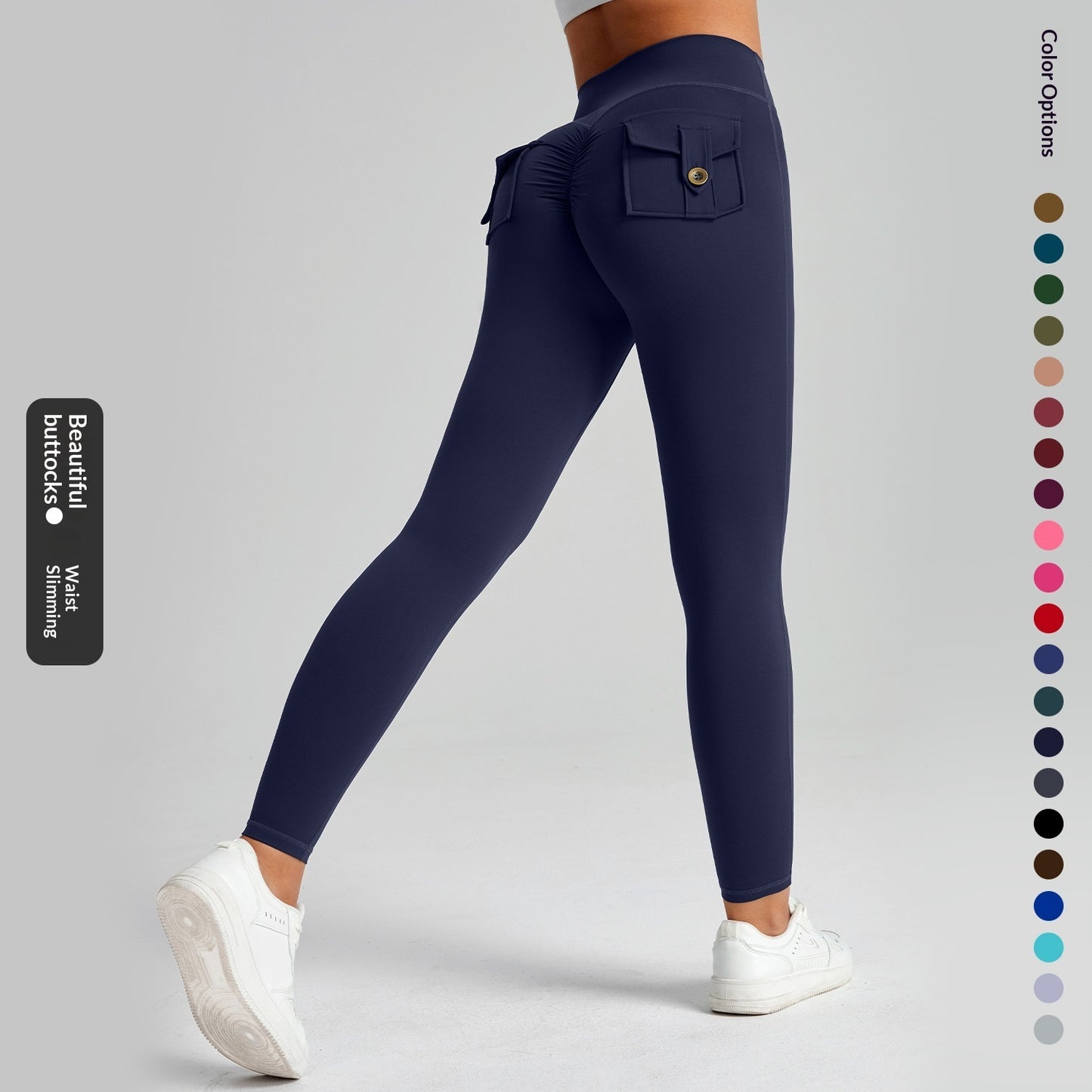Fitness Yoga Pants For Women High-waisted Butt-lifting Stretchy Form-fitting Workout Tights
