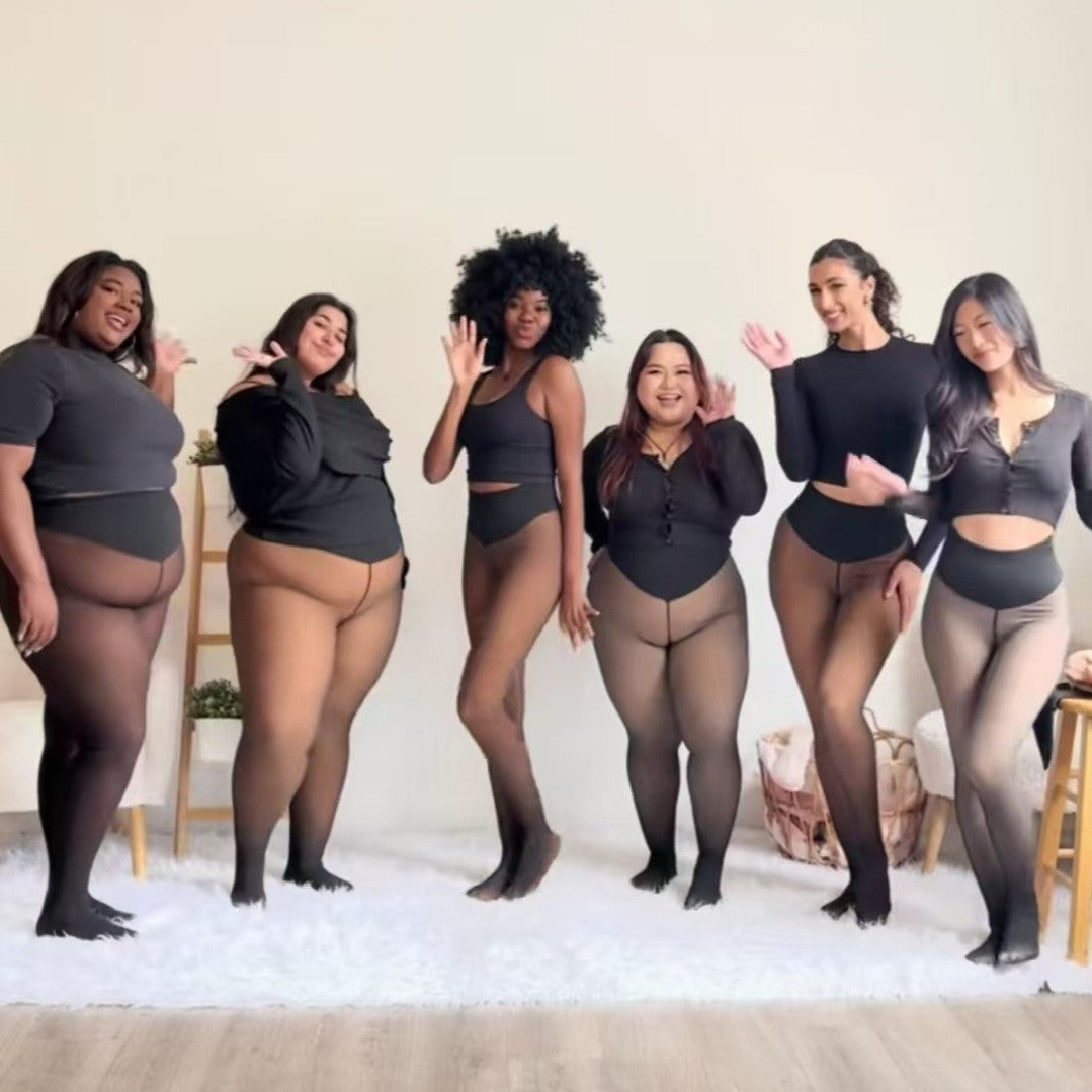 European And American High-waisted Slimming Sheer Leggings